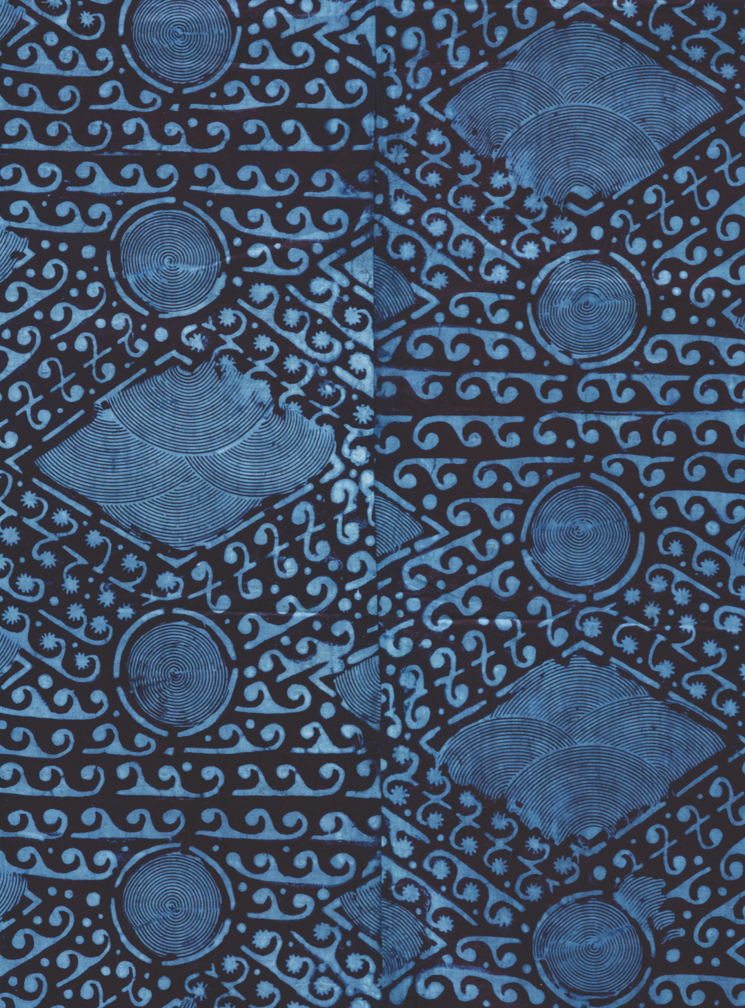 Indigo-dyed adire cloth