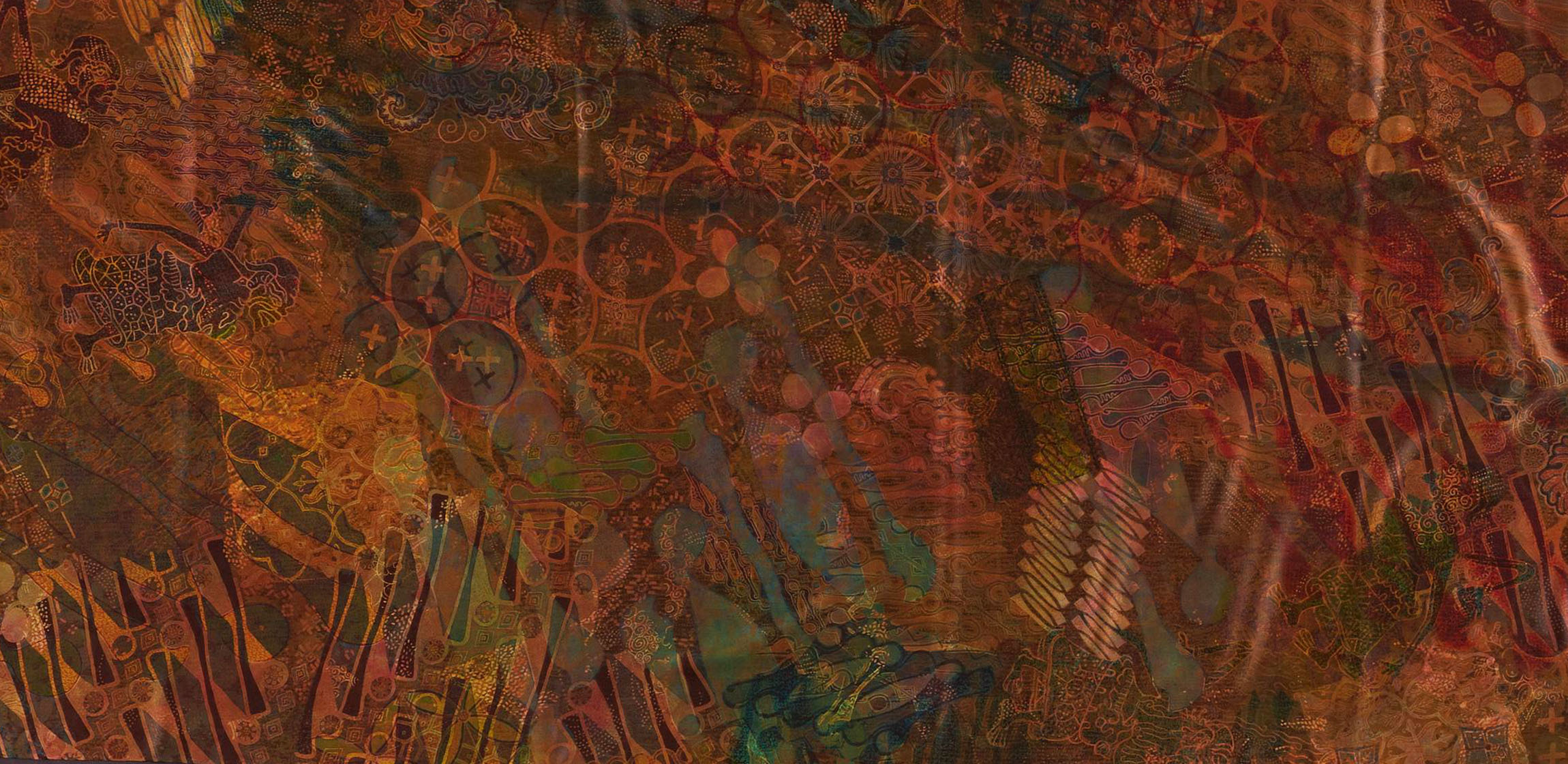 brown textile with subtle lighter designs