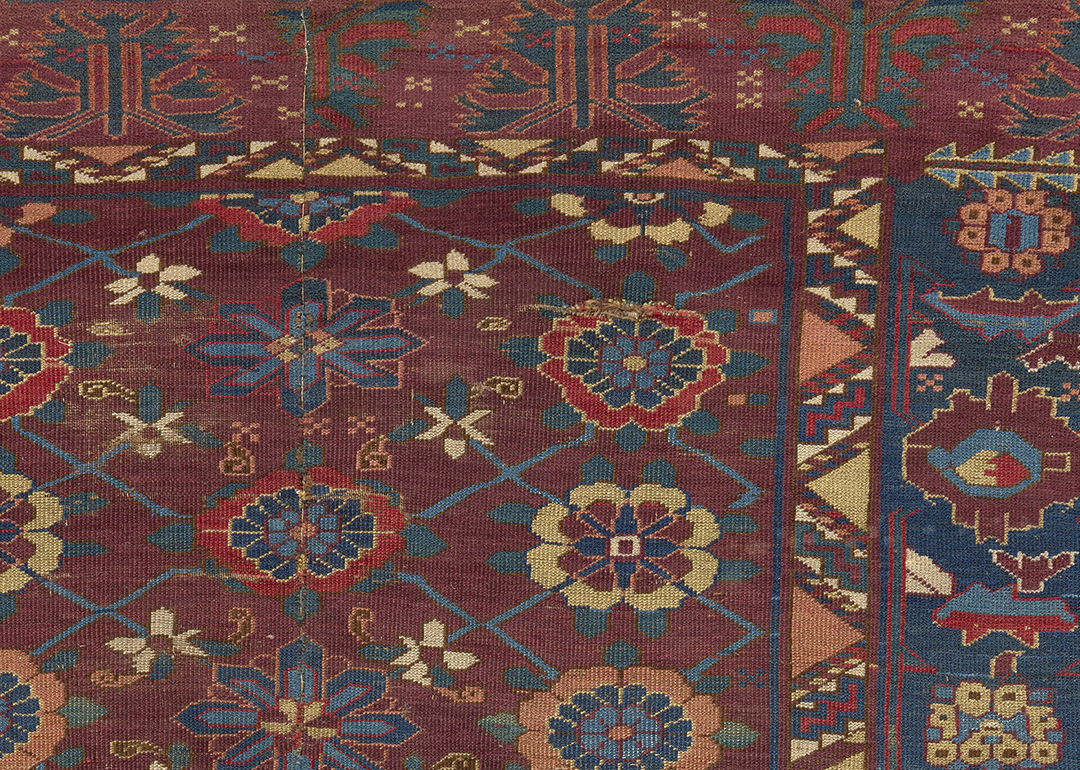 red carpet with floral medallions