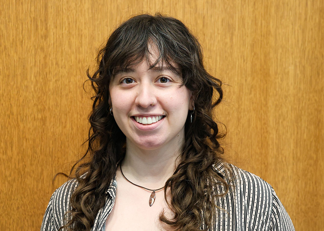 young woman with shag haircut
