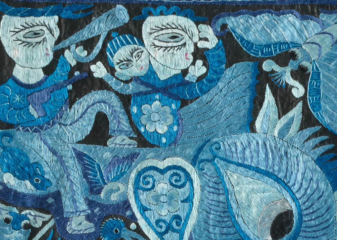 blue Chinese Textile