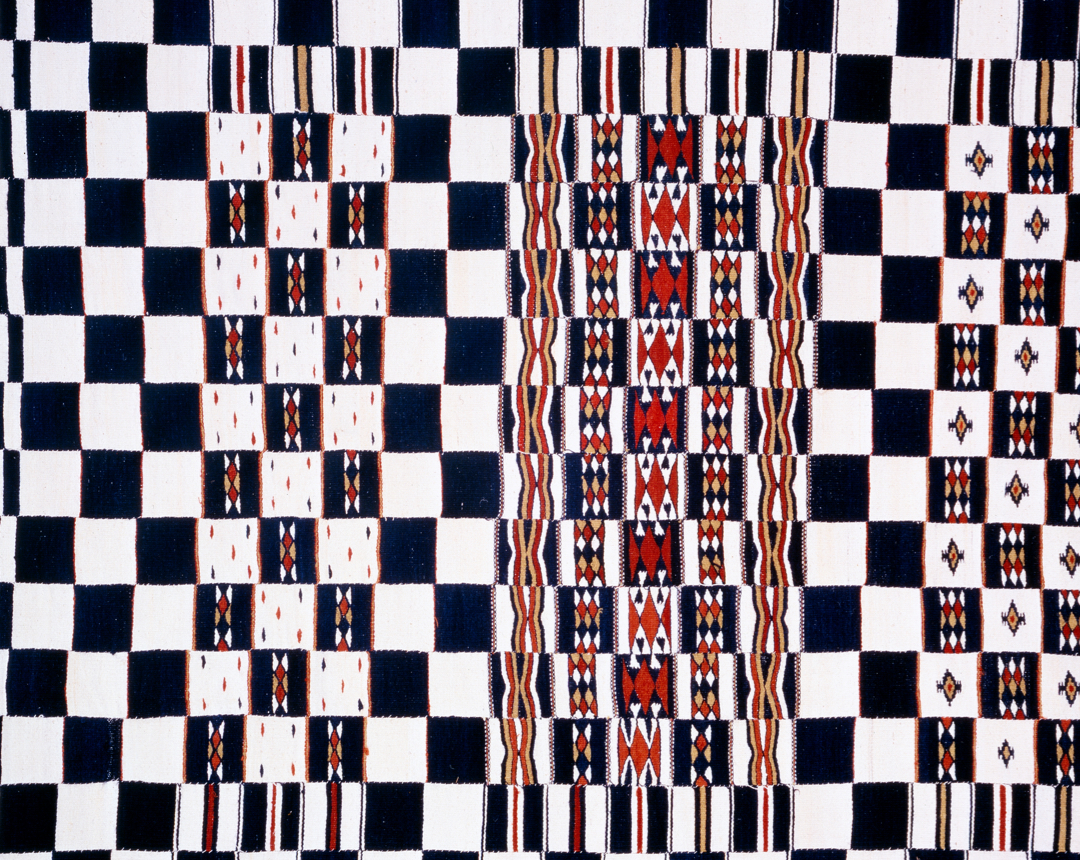 Detail of black and white textile