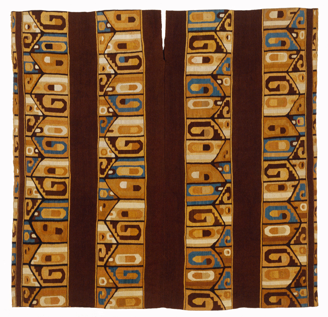 brown striped textile