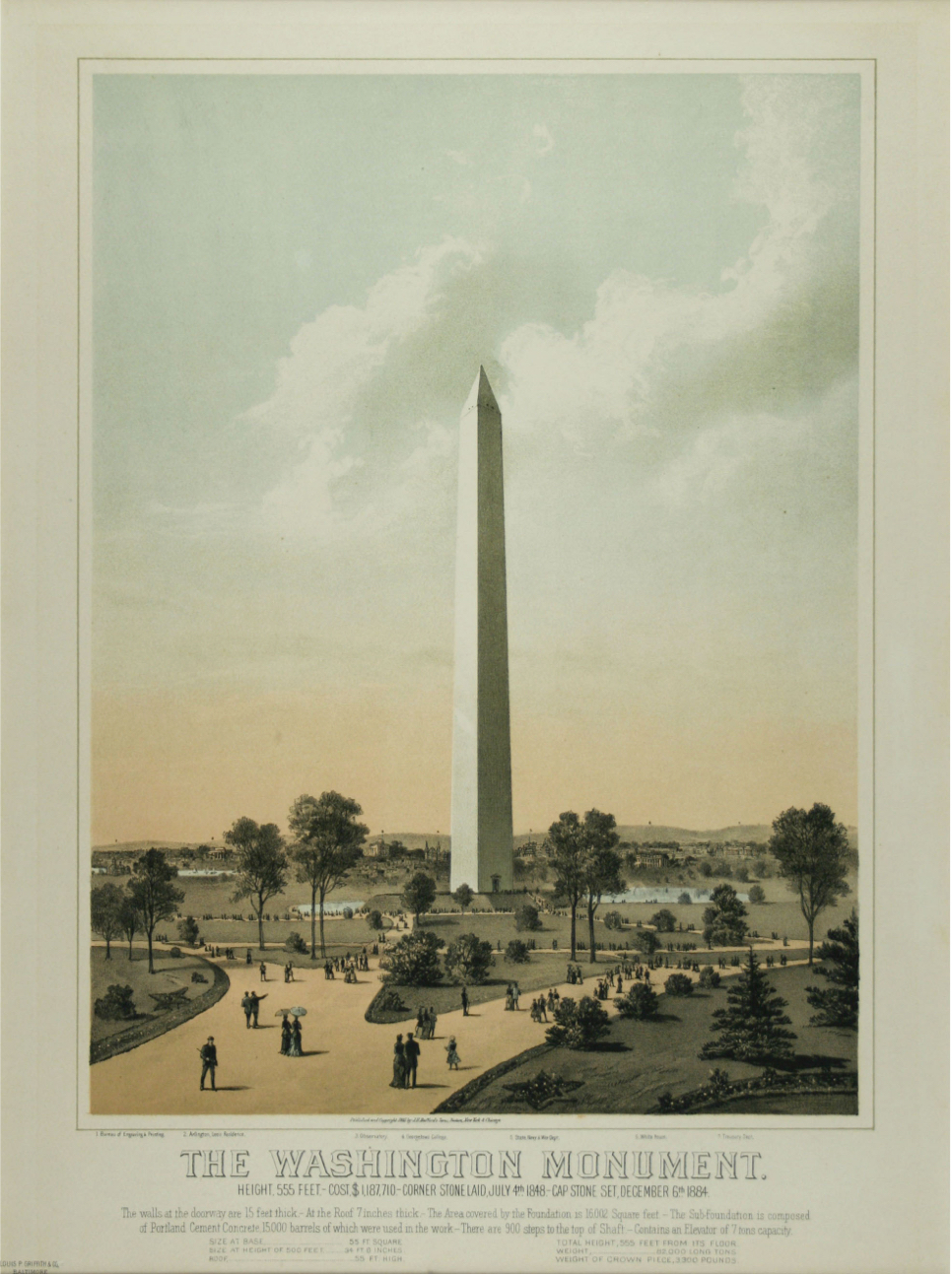 Artist's rendering of Washington Monument