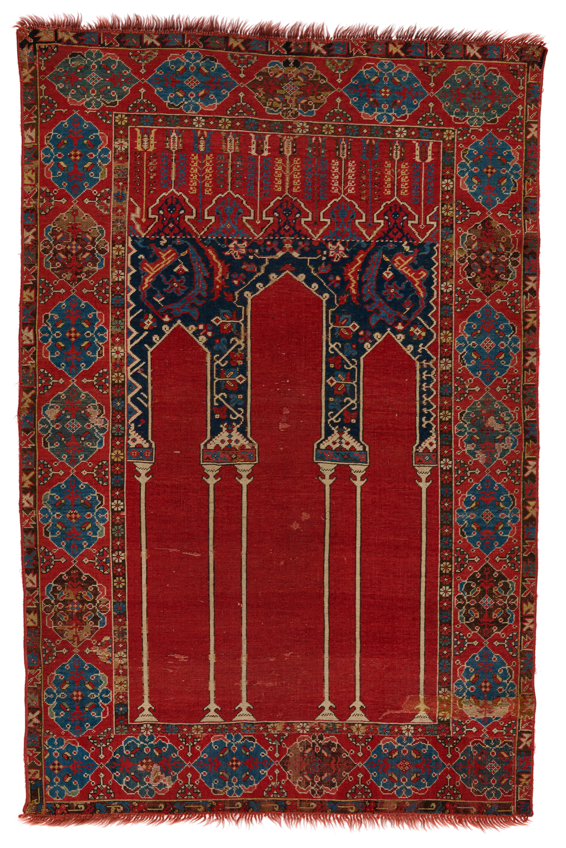 Prayer carpet with design of three arches