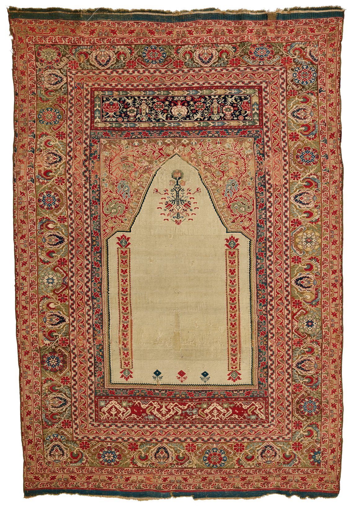 Prayer carpet with archway design