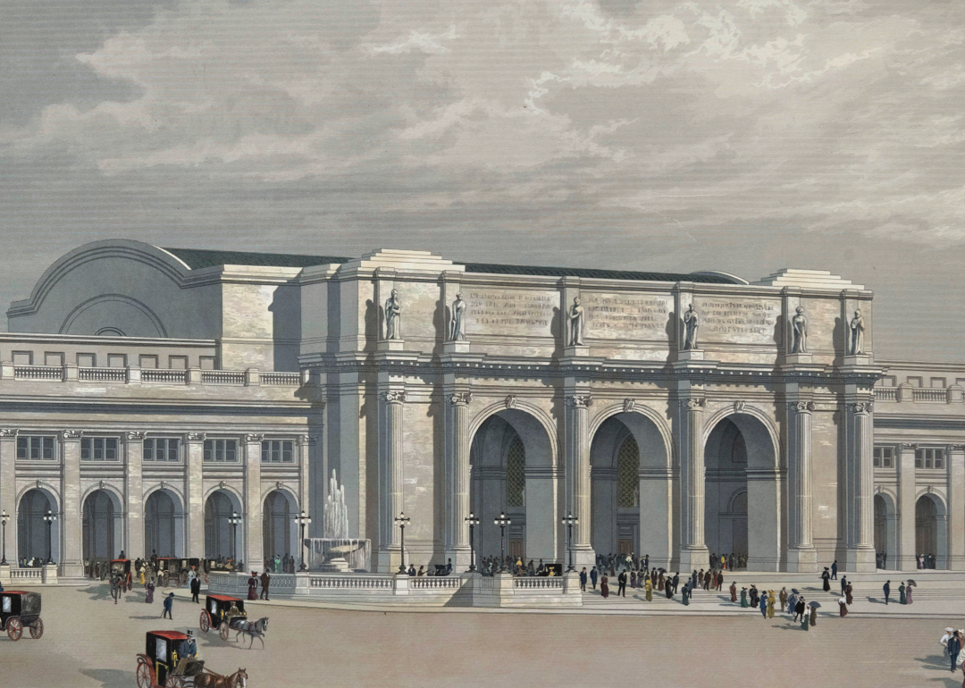 Historical rendering of Union Station building
