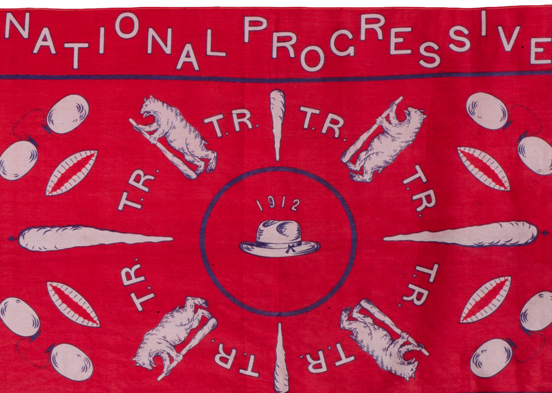 Detail of Theodore Roosevelt campaign kerchief