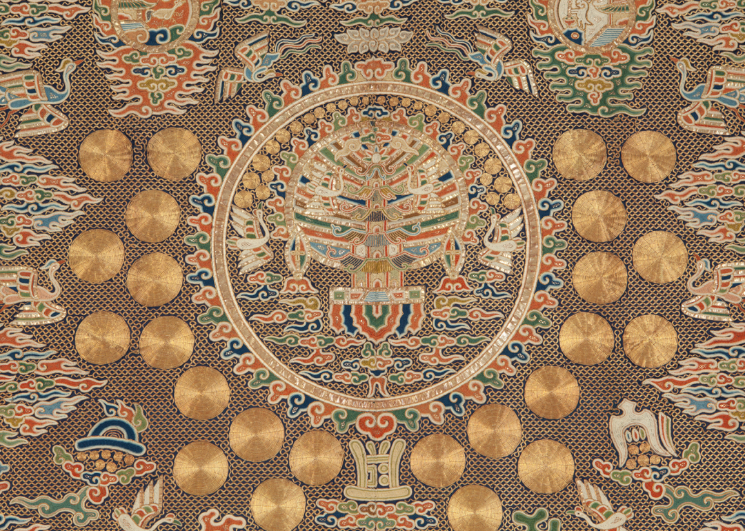 Detail of robe with gold