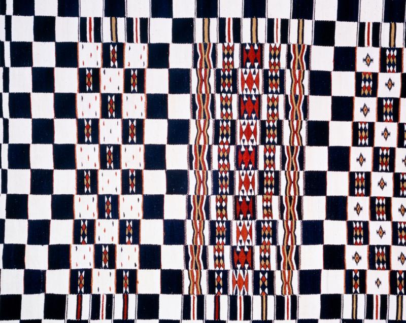 Detail of black and white textile