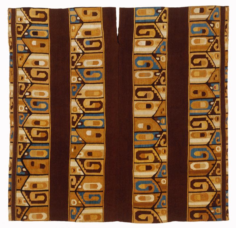 brown striped textile