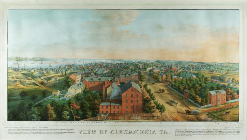 Bird's-eye view of Alexandria, VA