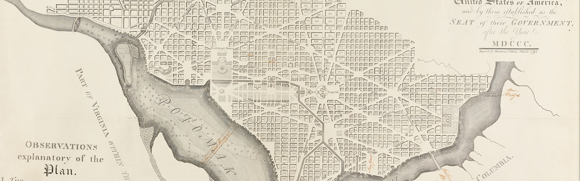 black and white maps of DC