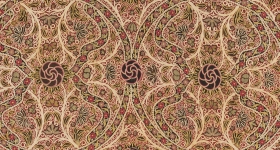 detail of embroidery on a saddle cover